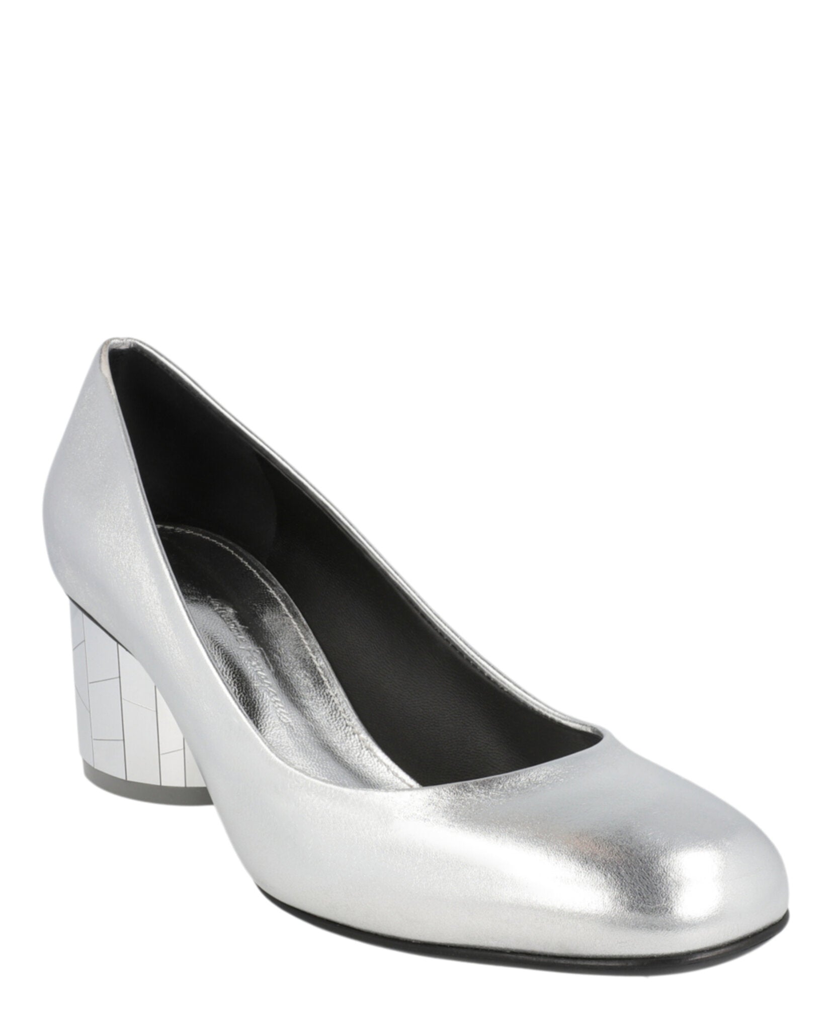 Ferragamo Womens Farrah Metallic Leather Pumps