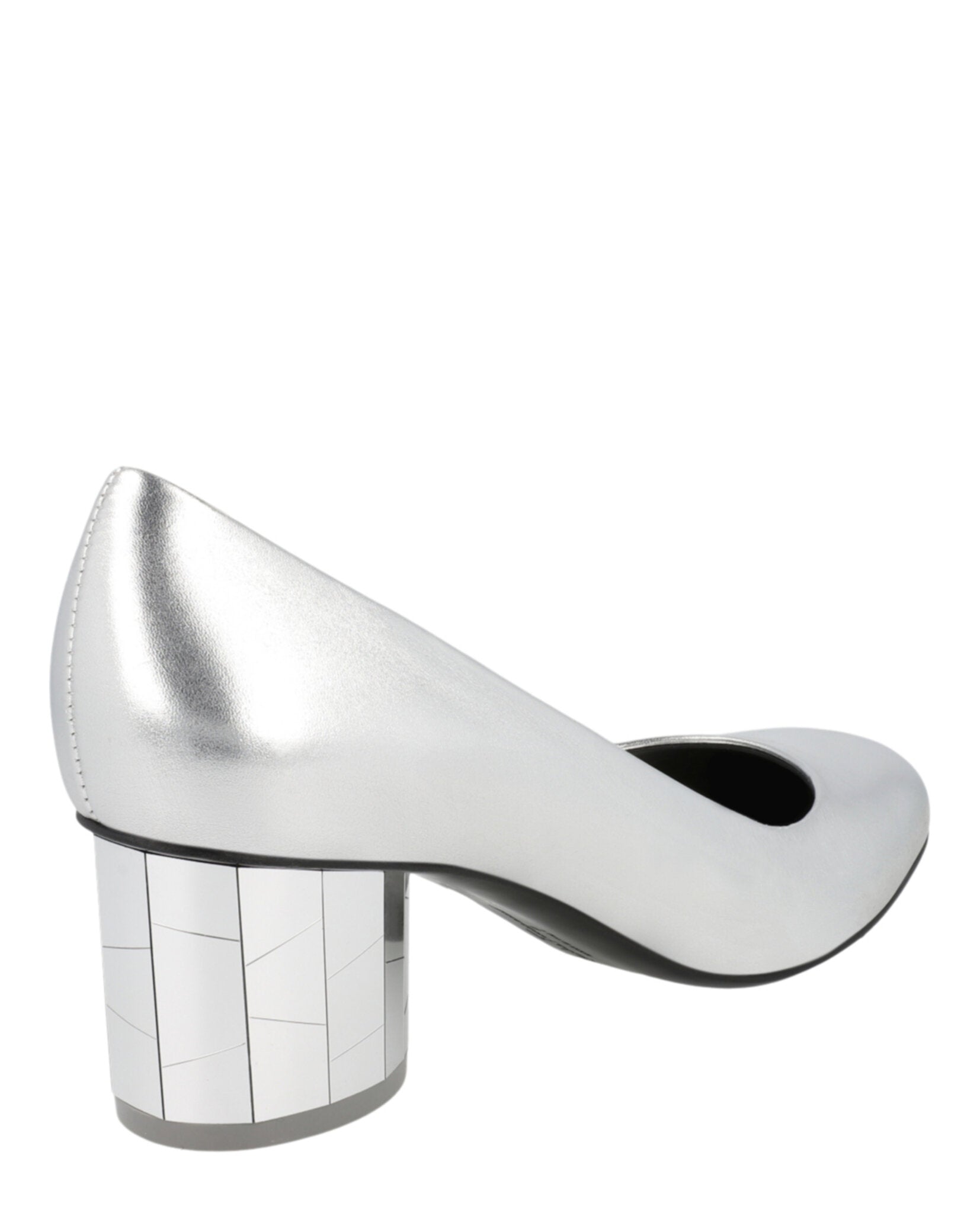 Ferragamo Womens Farrah Metallic Leather Pumps