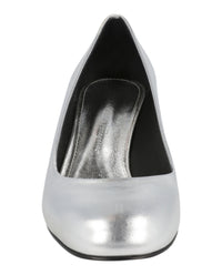 Ferragamo Womens Farrah Metallic Leather Pumps