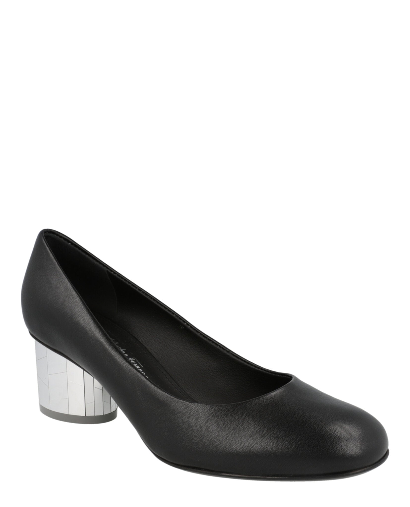 Ferragamo Womens Farrah Mirrored Heel Pumps