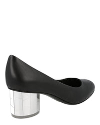 Ferragamo Womens Farrah Mirrored Heel Pumps