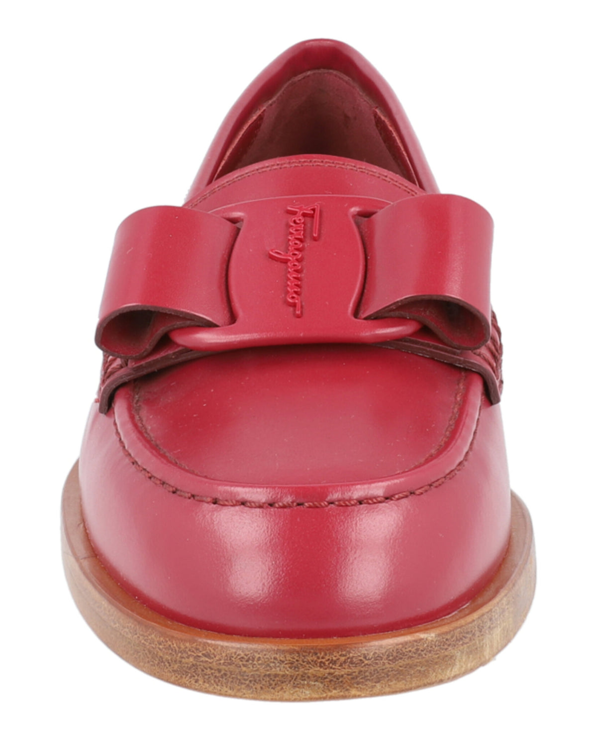 Ferragamo Womens Vivaldo Leather Loafer