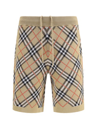 Burberry Men Check Cotton Blend Shorts