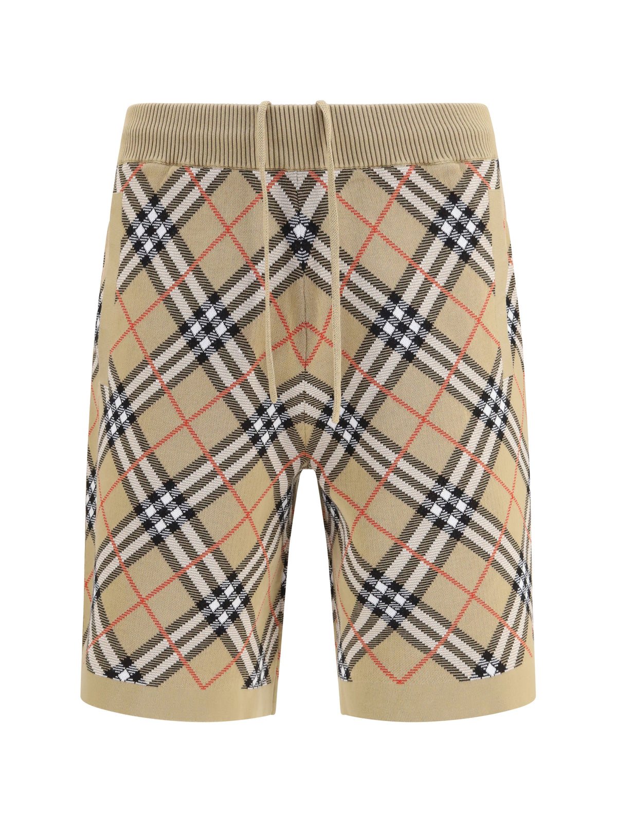 Burberry Men Check Cotton Blend Shorts