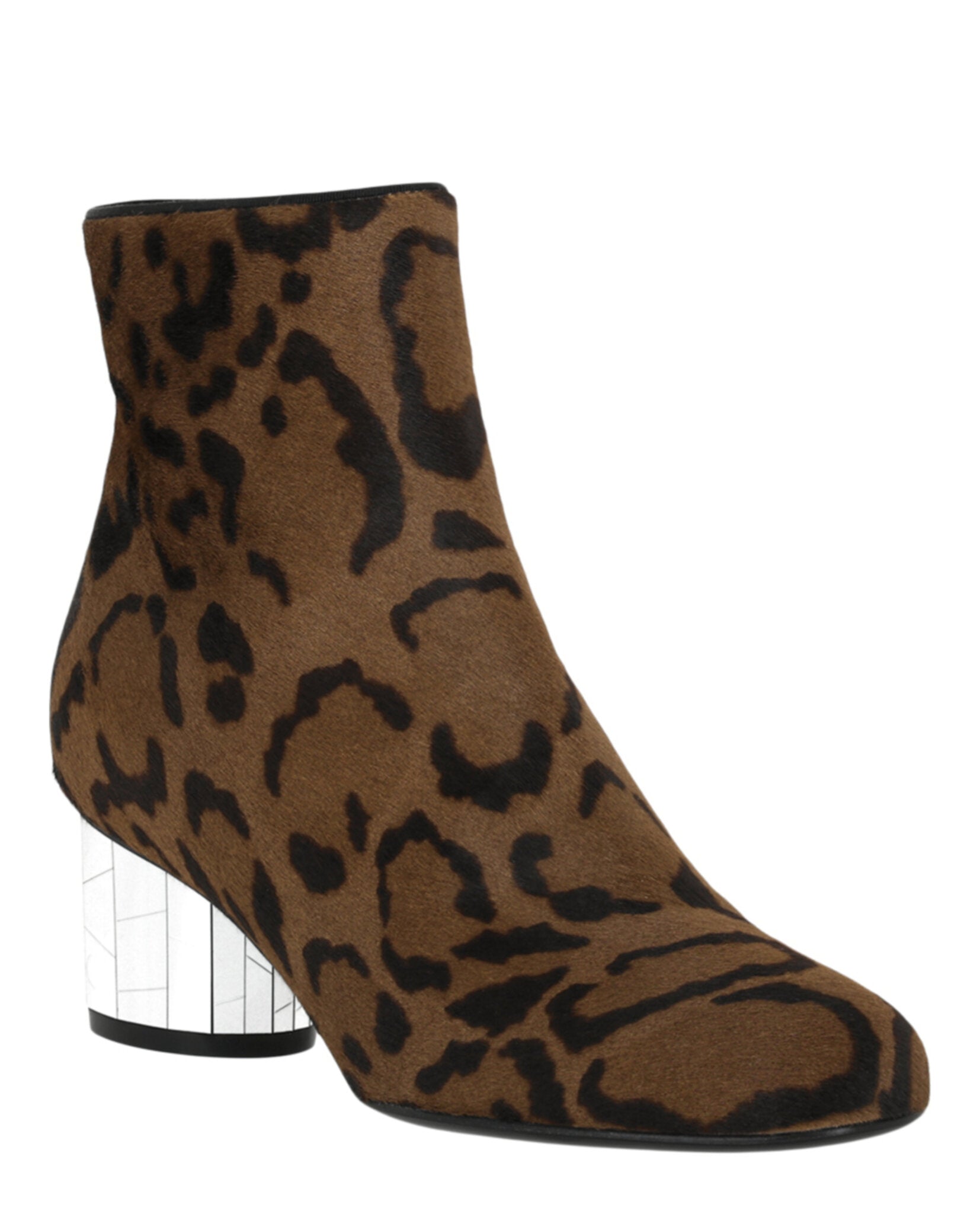 Ferragamo Womens Florrie Faux Leopard Booties