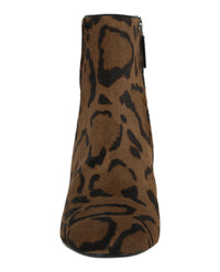 Ferragamo Womens Florrie Faux Leopard Booties