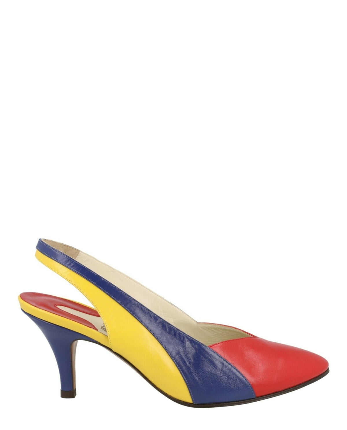 Ferragamo Womens Partenope Archive Limited Edition 1980's Slingback Pumps