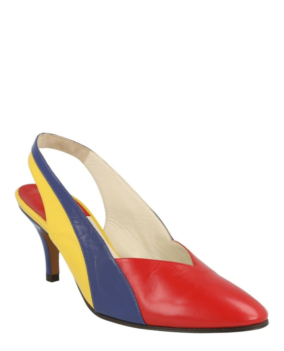 Ferragamo Womens Partenope Archive Limited Edition 1980's Slingback Pumps