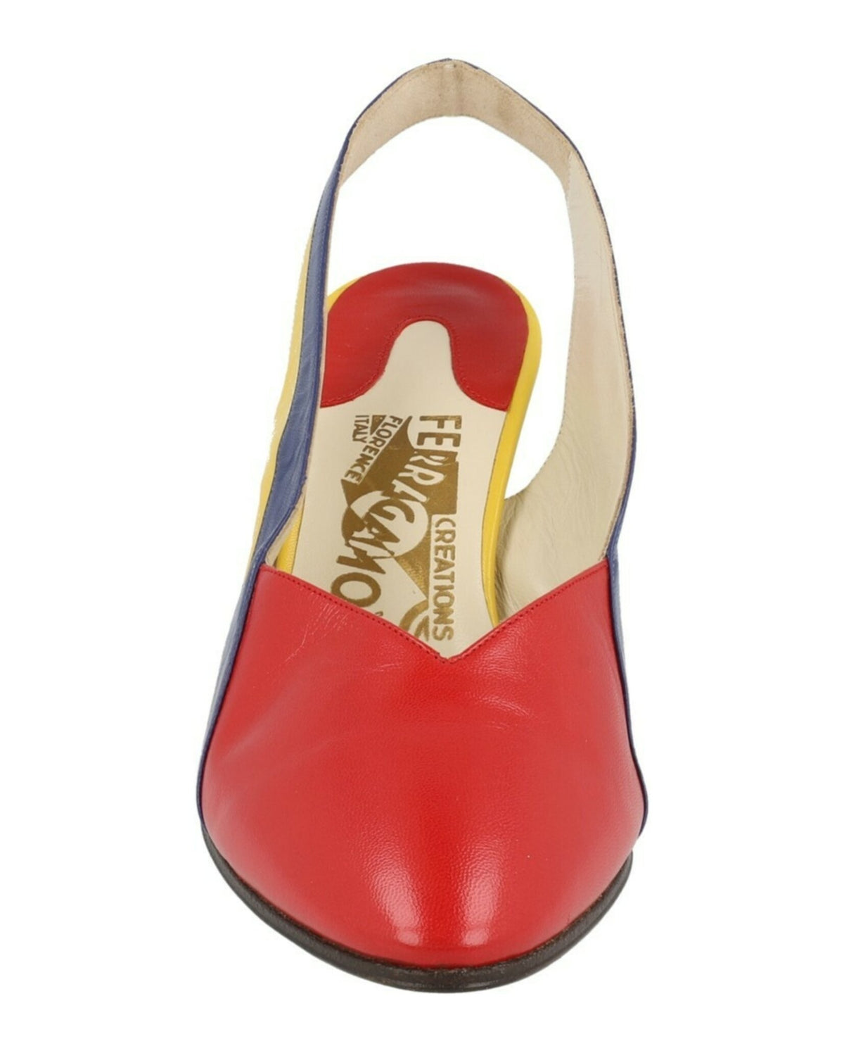 Ferragamo Womens Partenope Archive Limited Edition 1980's Slingback Pumps