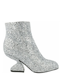 Ferragamo Womens Sal 85 Glitter Ankle Booties