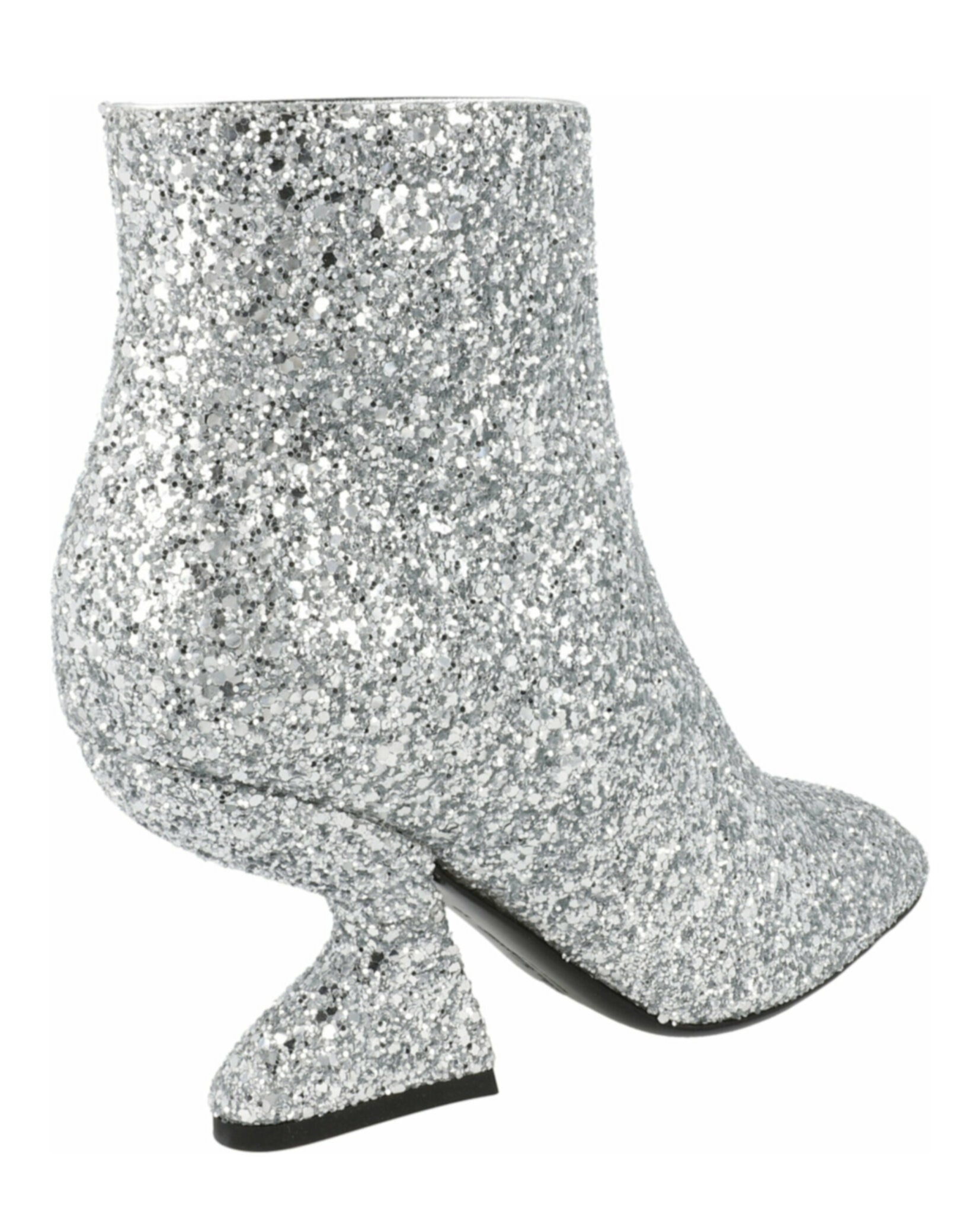 Ferragamo Womens Sal 85 Glitter Ankle Booties