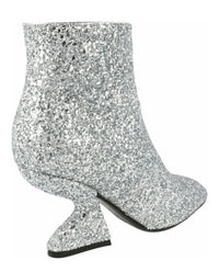 Ferragamo Womens Sal 85 Glitter Ankle Booties