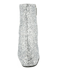 Ferragamo Womens Sal 85 Glitter Ankle Booties