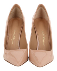 Ferragamo Ferragamo Womens Ilary Pointed-Toe Patent Pumps