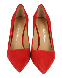 Ferragamo Womens Ilary X5 Suede Pumps