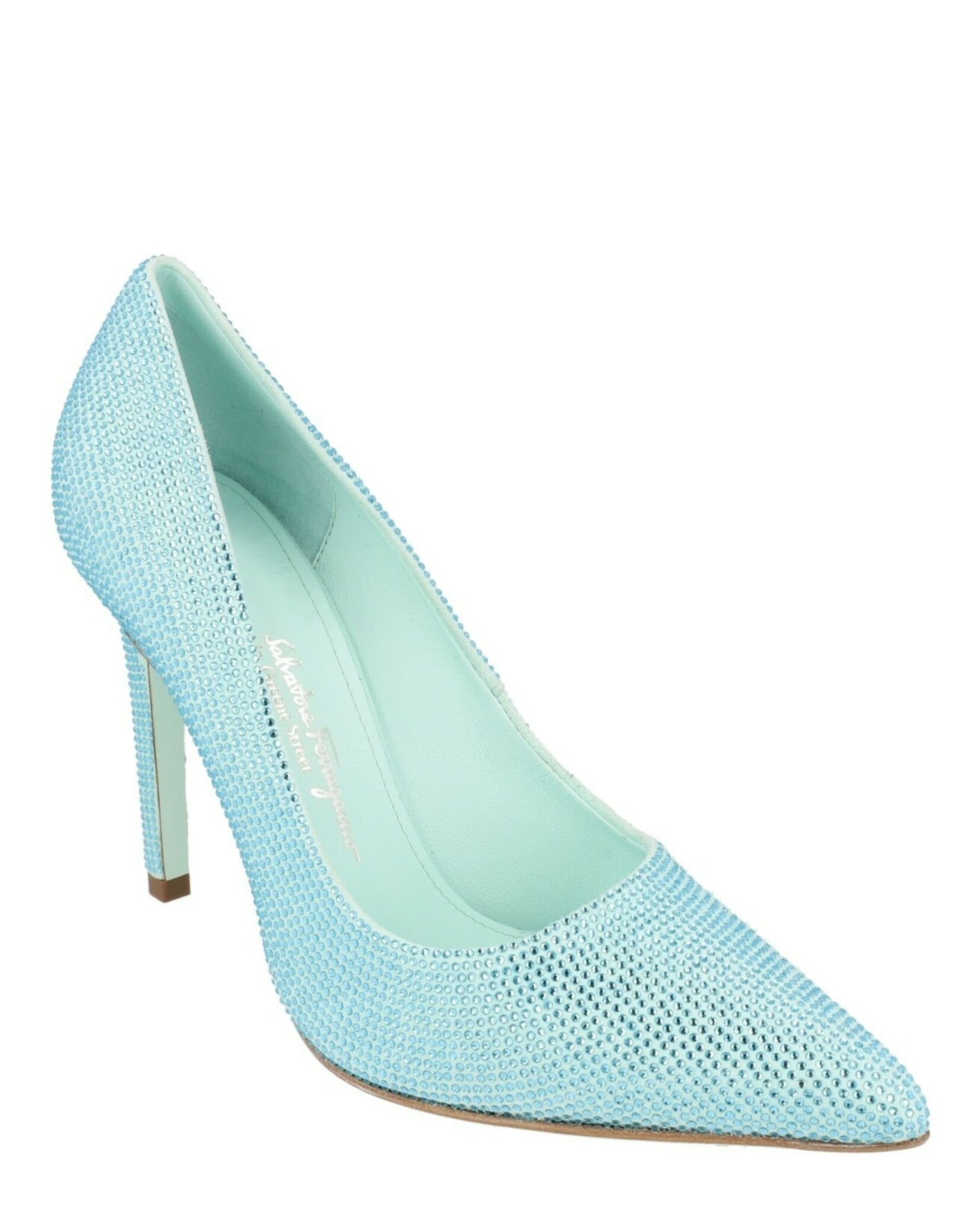 Ferragamo Womens Ilary X5 Crystal Embellished Pumps