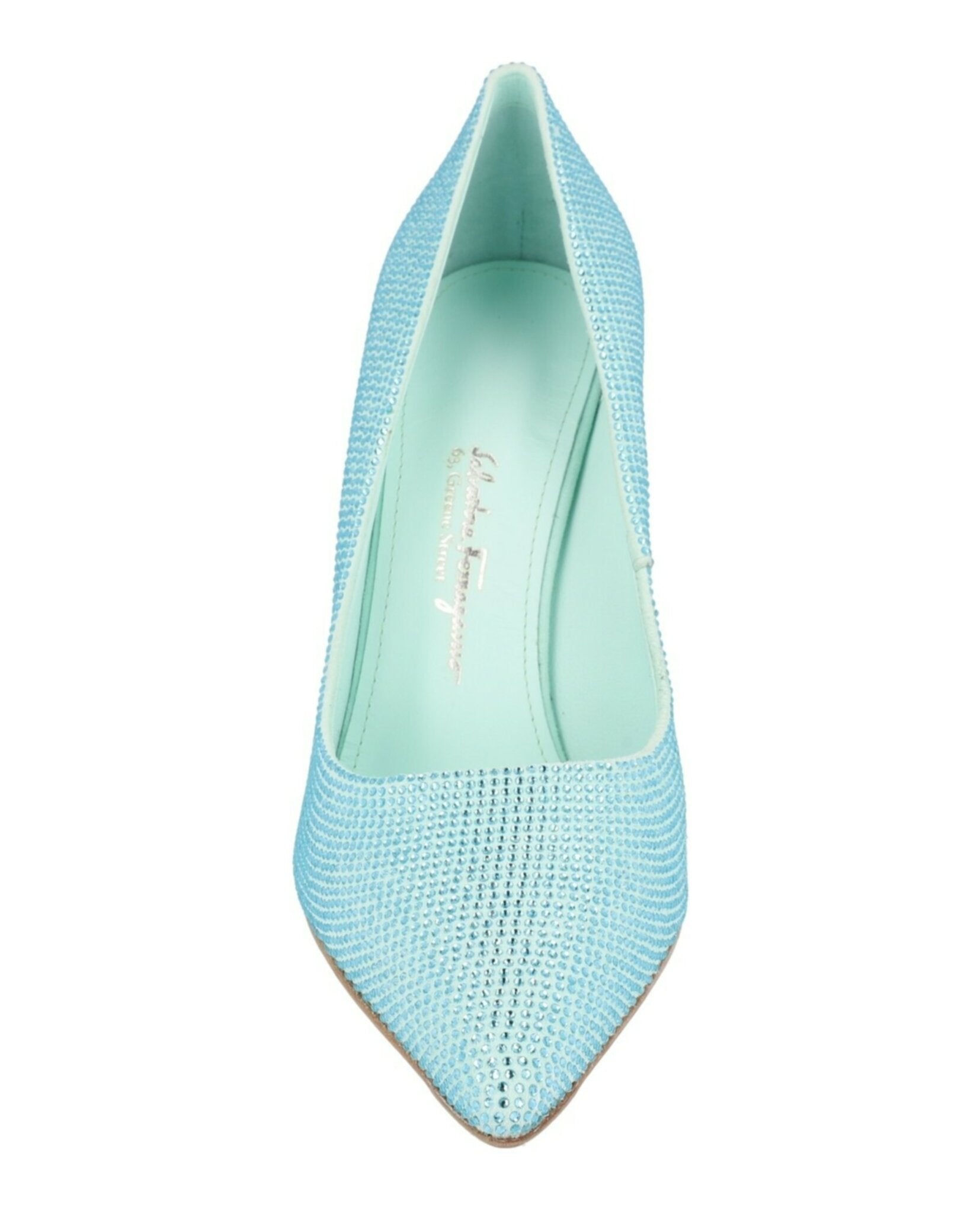 Ferragamo Womens Ilary X5 Crystal Embellished Pumps
