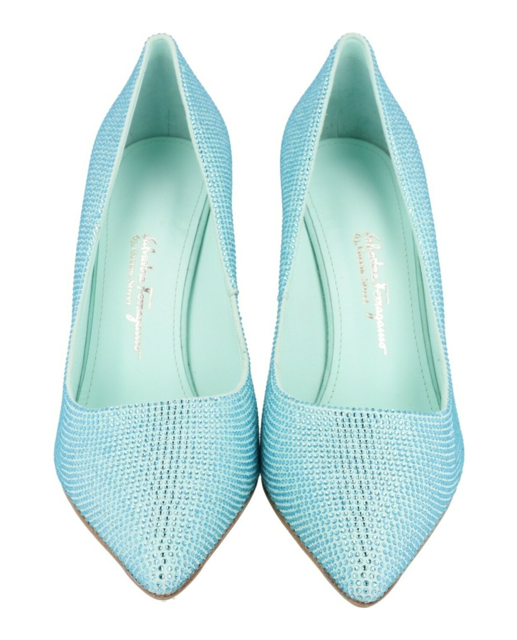 Ferragamo Womens Ilary X5 Crystal Embellished Pumps