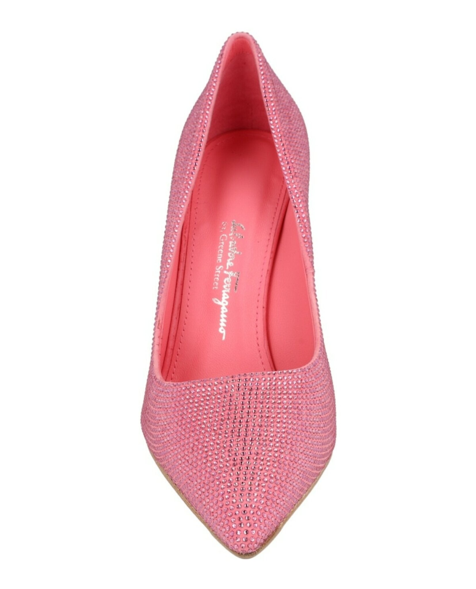 Ferragamo Womens Ilary X5 Crystal Embellished Pumps