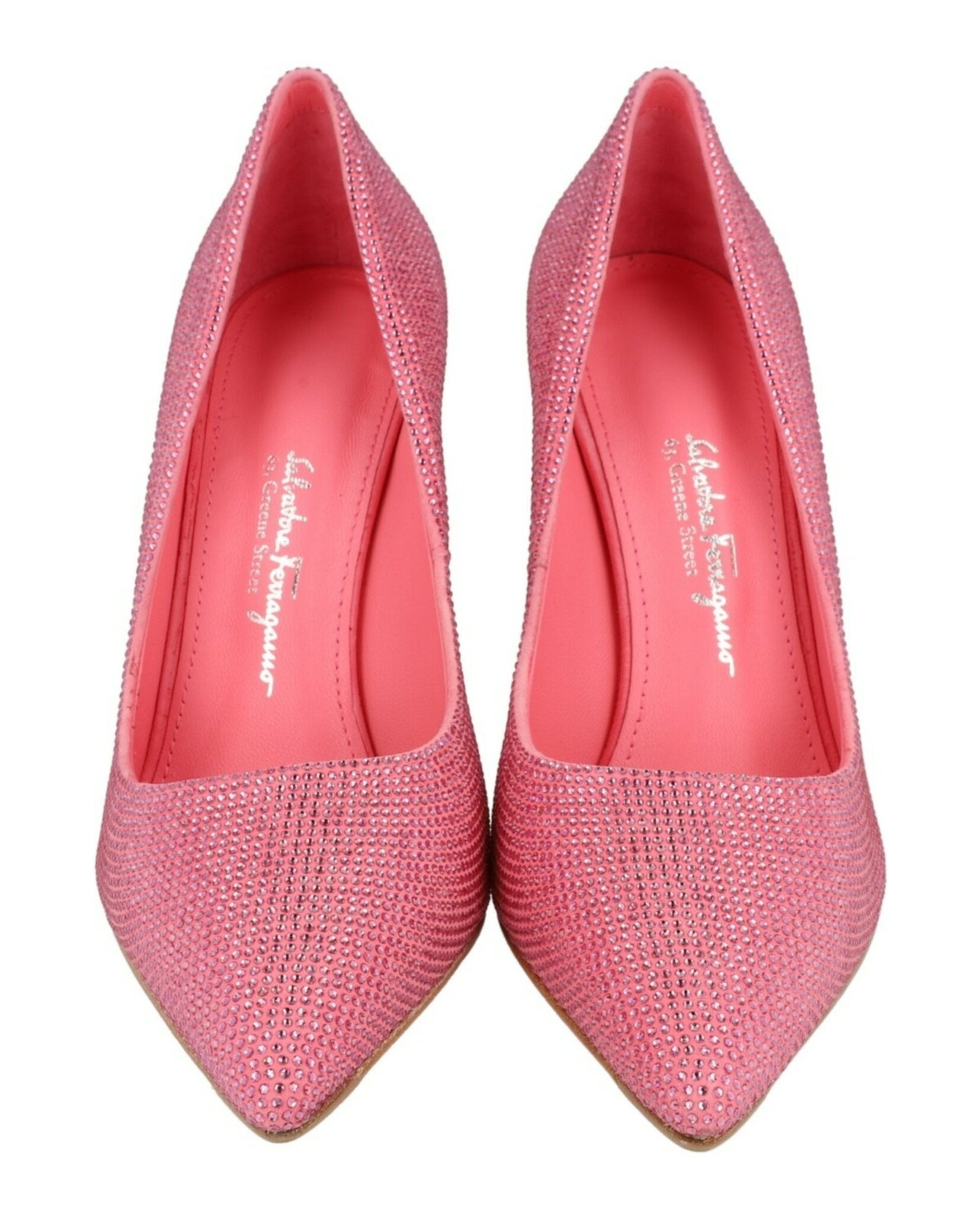 Ferragamo Womens Ilary X5 Crystal Embellished Pumps