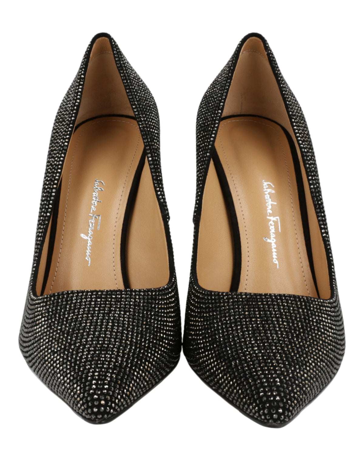 Ferragamo Womens Ilary X5 Crystal Embellished Pumps