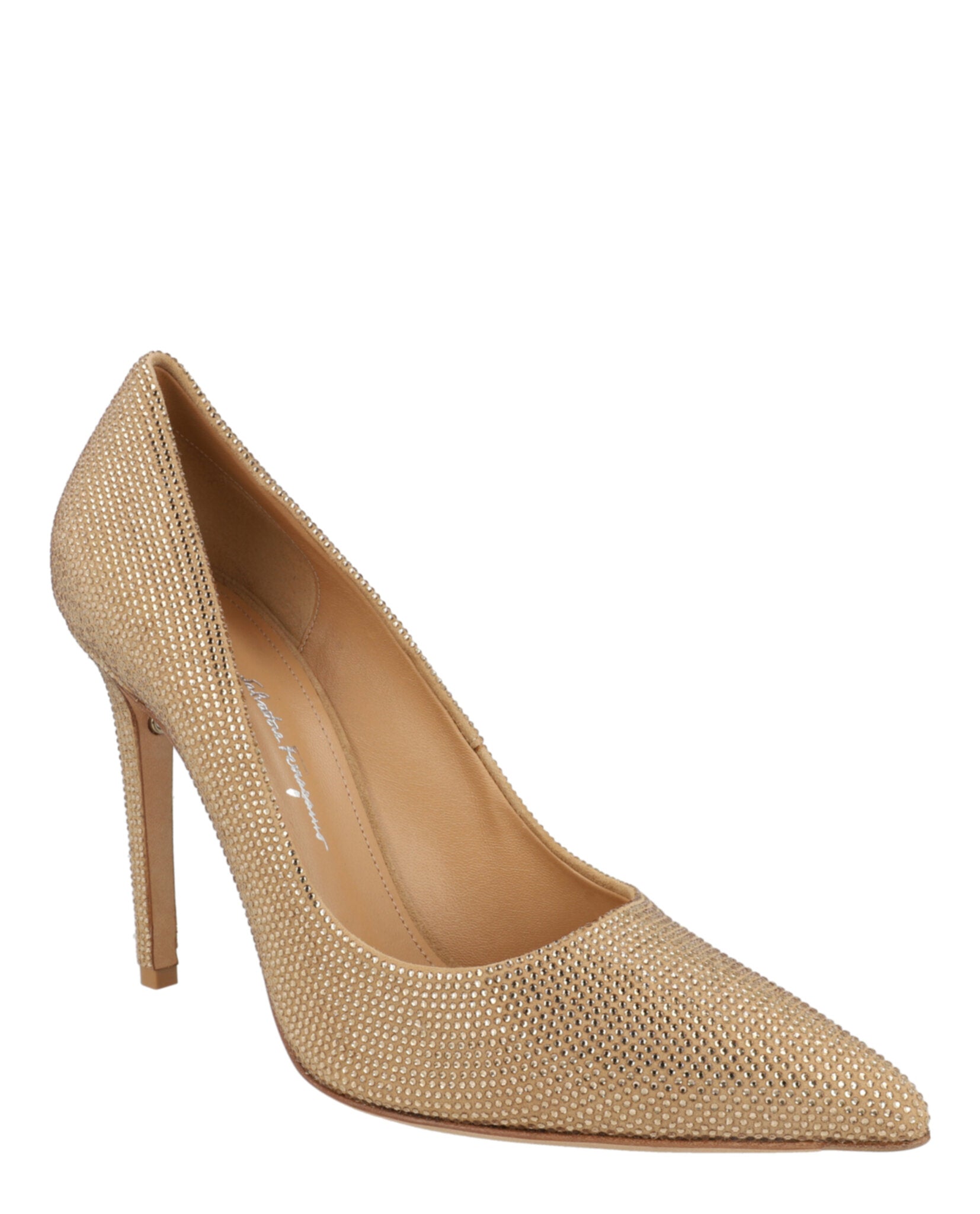 Ferragamo Womens Ilary X5 Crystal Embellished Pumps