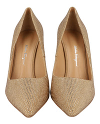 Ferragamo Womens Ilary X5 Crystal Embellished Pumps