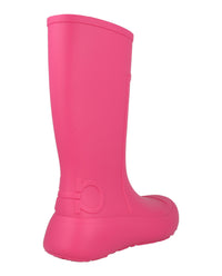 Ferragamo Womens Gancini Logo Rain Boots