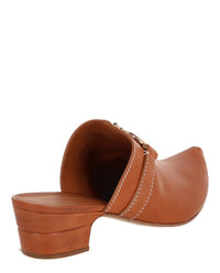 Ferragamo Womens Phobos Leather Mules