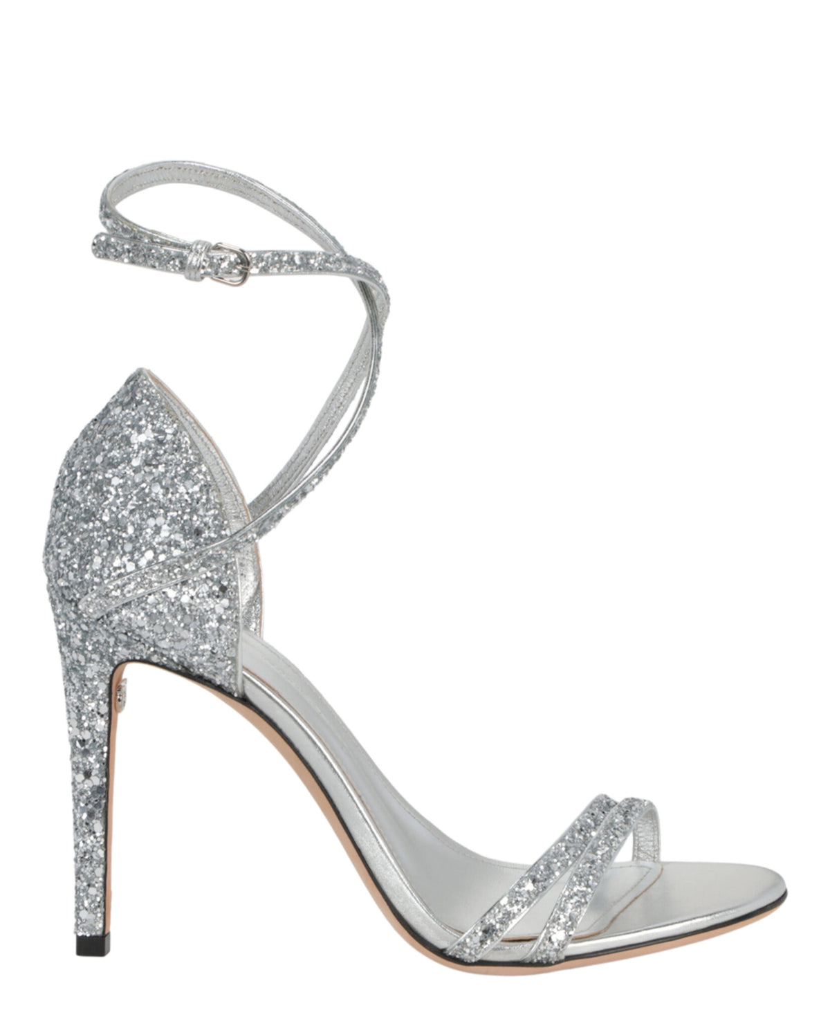 Ferragamo Womens Ines Glitter Strappy Sandals