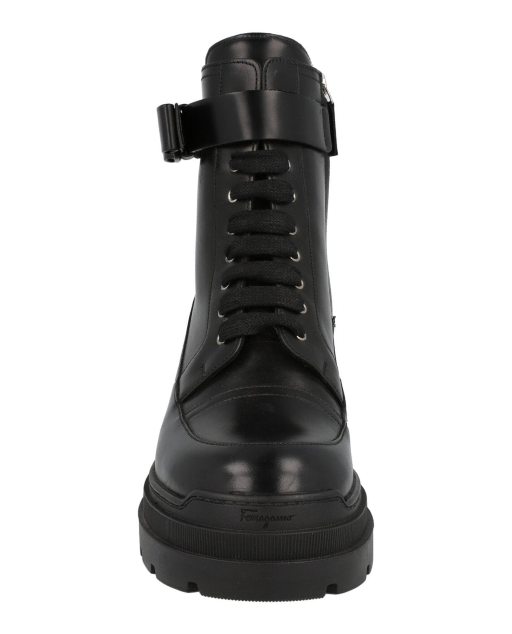 Ferragamo Womens Lober Leather Bootie