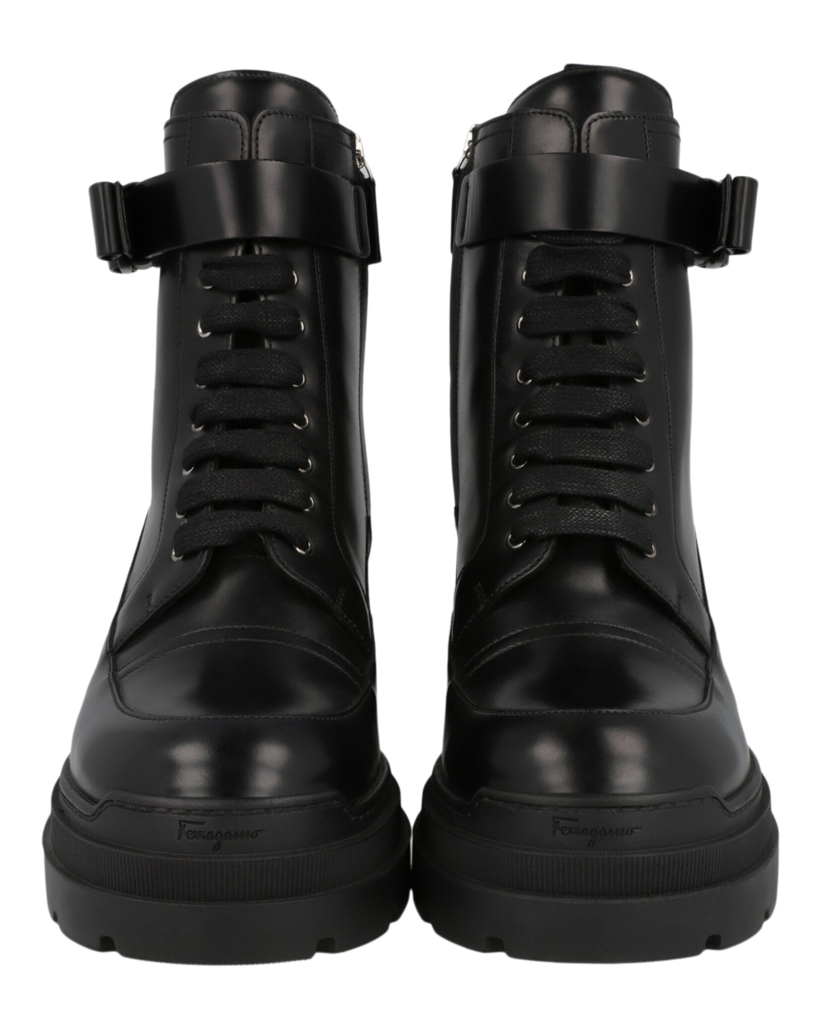 Ferragamo Womens Lober Leather Bootie