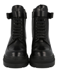 Ferragamo Womens Lober Leather Bootie