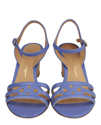 Ferragamo Womens Fieri Leather Wedge Sandals