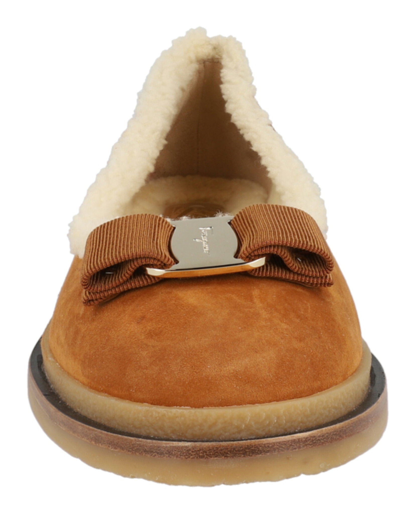 Ferragamo Womens Varina Par Suede Ballet Flats