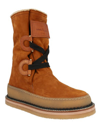 Ferragamo Womens Celeno Slouchy Suede Boots