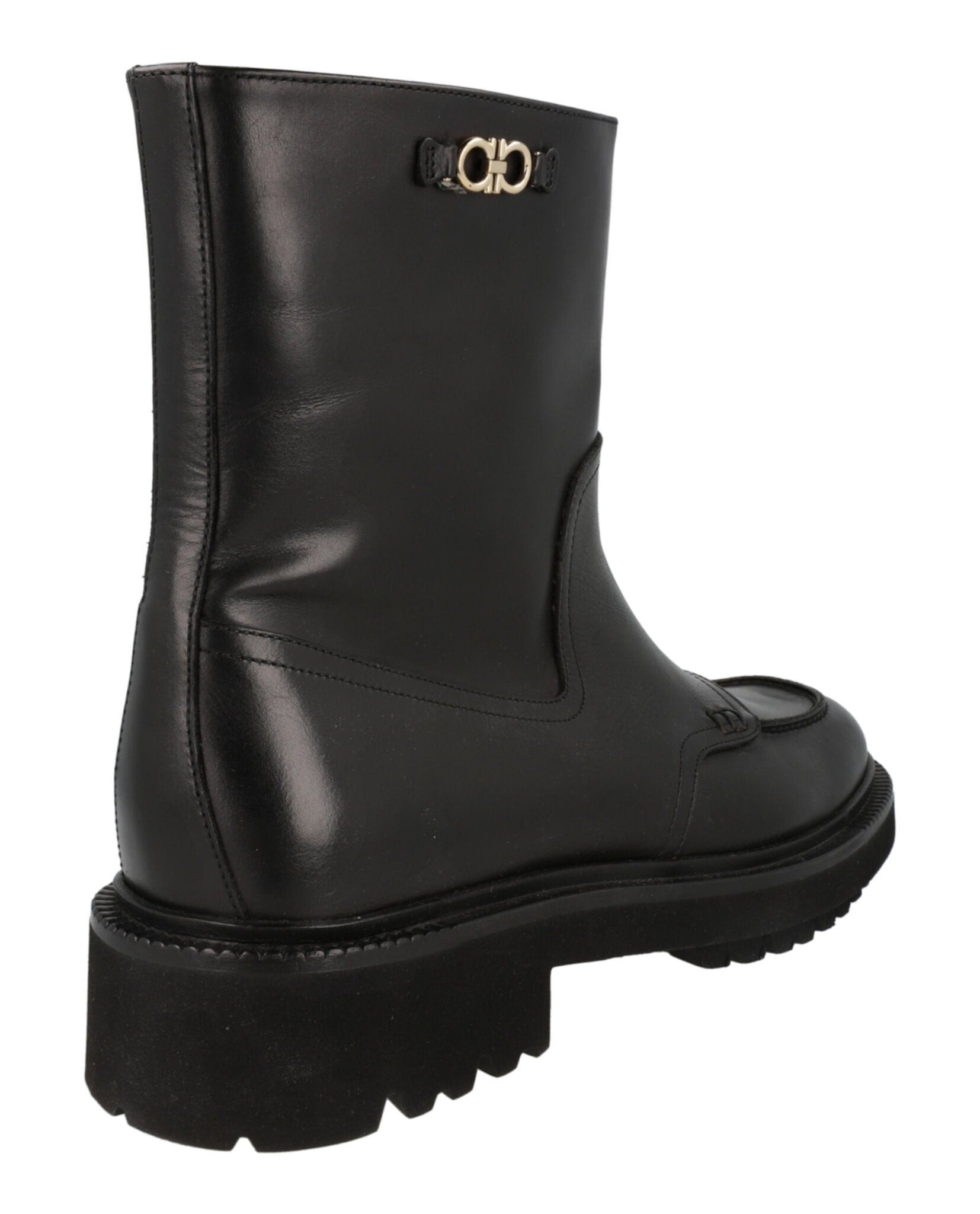 Ferragamo Womens Oreste Leather Bootie