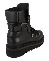 Ferragamo Womens Elimo Lace-Up Leather Boots