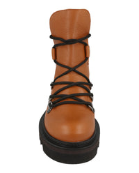 Ferragamo Womens Elimo Lace-Up Leather Boots