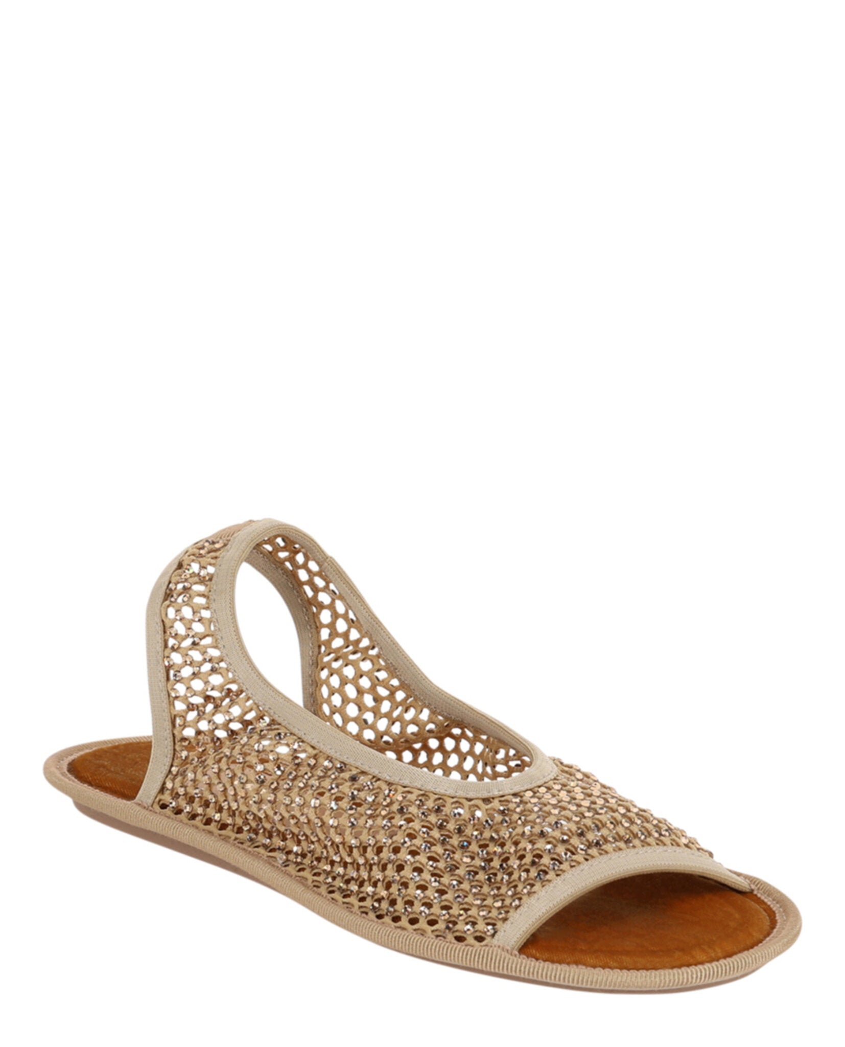 Ferragamo Womens Anio Crystal Embellished Slingback Sandals