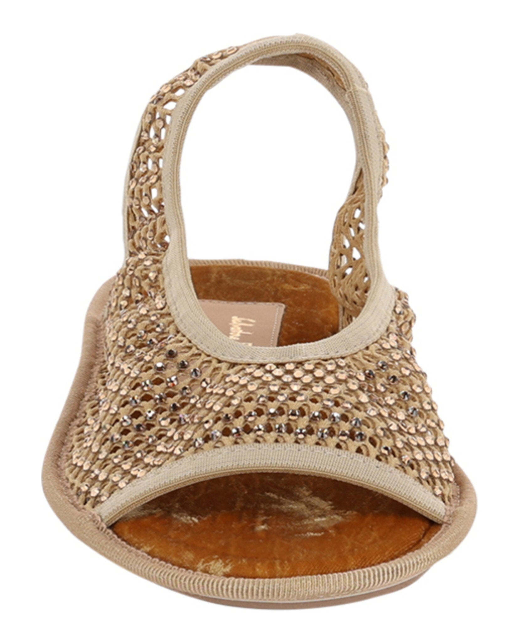 Ferragamo Womens Anio Crystal Embellished Slingback Sandals