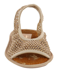 Ferragamo Womens Anio Crystal Embellished Slingback Sandals