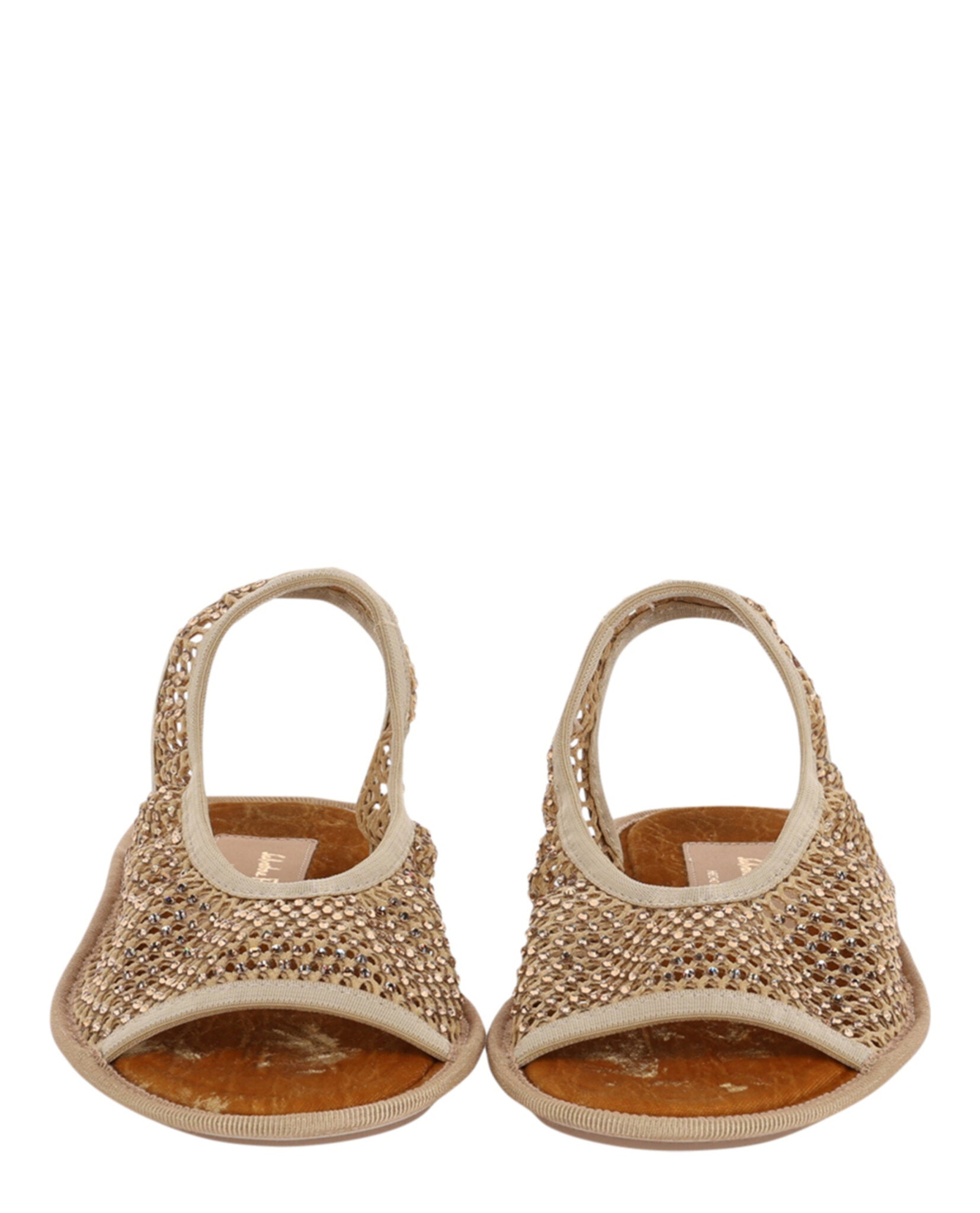Ferragamo Womens Anio Crystal Embellished Slingback Sandals
