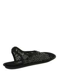 Ferragamo Womens Anio Crystal Embellished Slingback Sandals