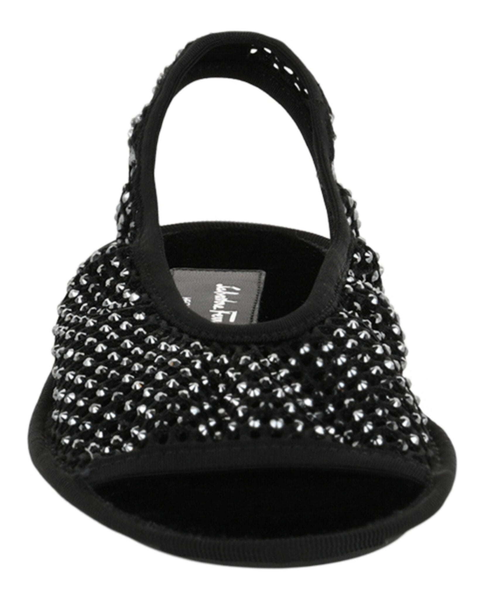 Ferragamo Womens Anio Crystal Embellished Slingback Sandals