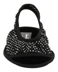 Ferragamo Womens Anio Crystal Embellished Slingback Sandals