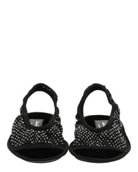 Ferragamo Womens Anio Crystal Embellished Slingback Sandals