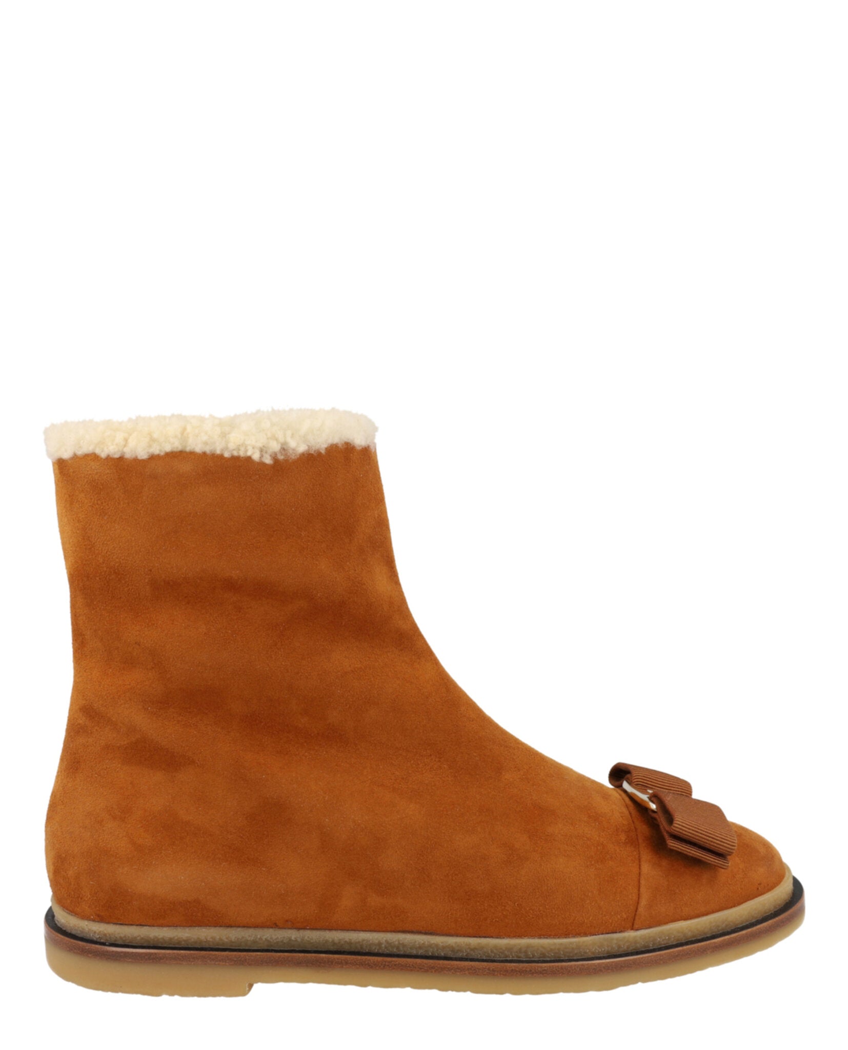 Ferragamo Womens Lamo F Suede Ankle Booties