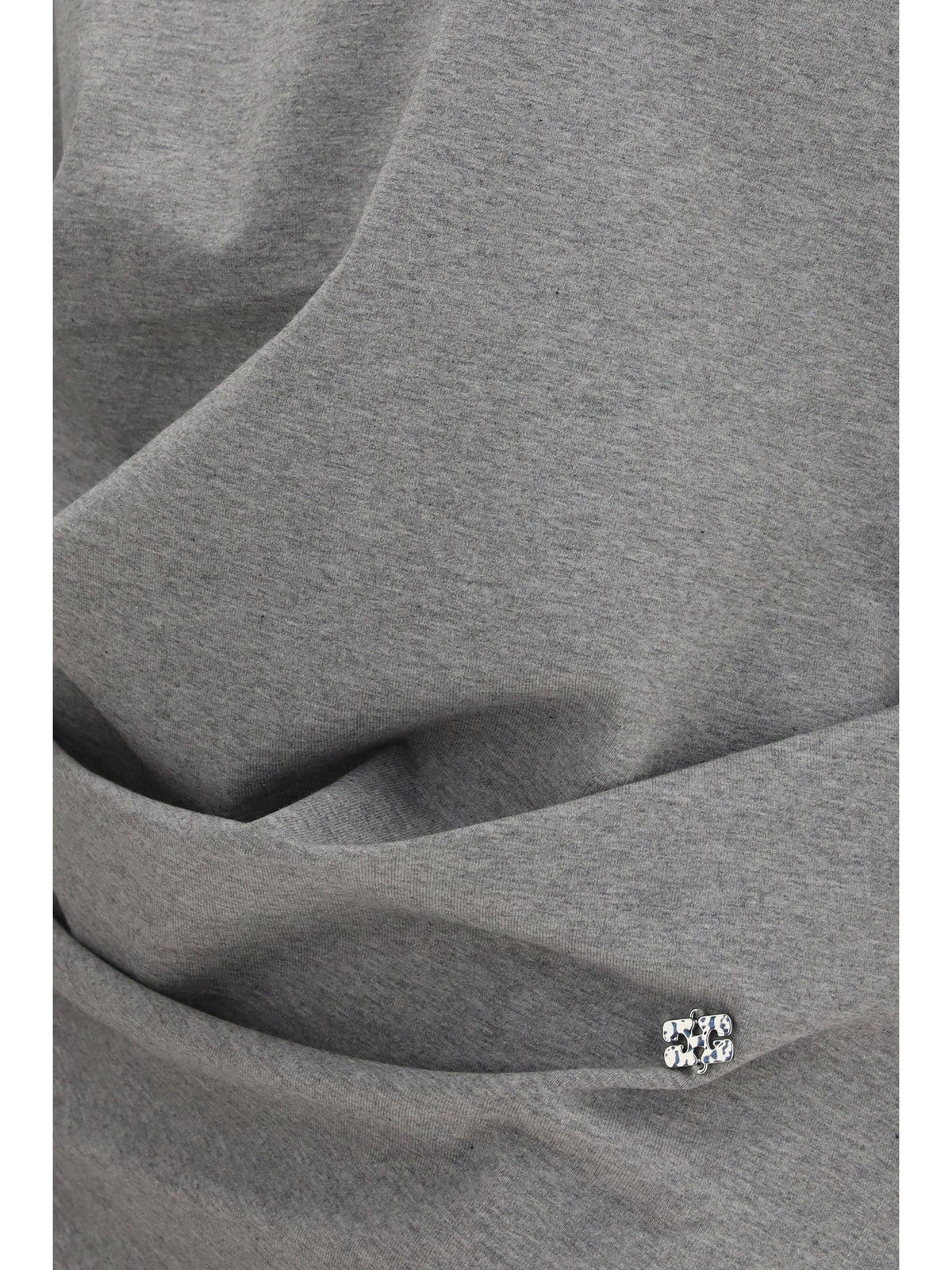GANNI Ganni Women Asymmetric Draped Stretch Cotton Top