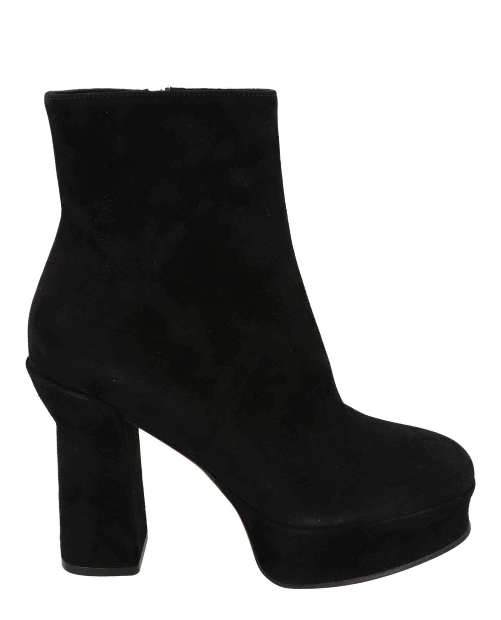 Ferragamo Womens Sandra Suede Platform Booties